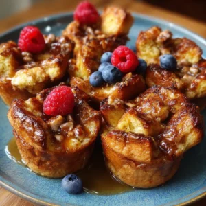 Baked French Toast Muffins fresh from the oven