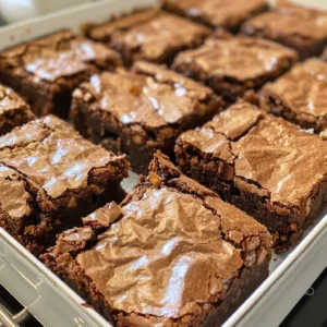 Decadent gingerbread brownies topped with frosting and festive decorations