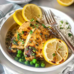Delicious serving of Slow Cooker Italian Lemon Chicken with zesty lemon garnish