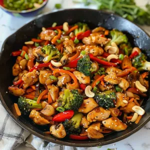 Delicious teriyaki chicken stir fry with colorful vegetables