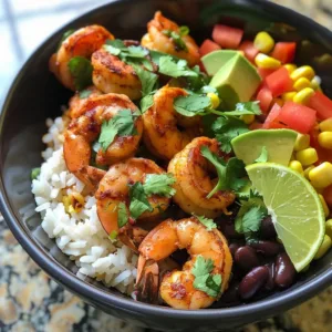 Chipotle Lime Shrimp Bowl with fresh ingredients and vibrant colors