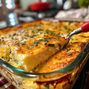 Delicious cottage cheese egg bake served on a plate with fresh vegetables