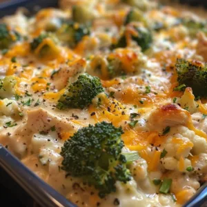 Creamy low carb chicken casserole with vegetables and cheese
