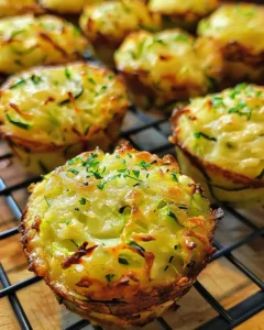 Crispy Parmesan zucchini potato muffins fresh out of the oven