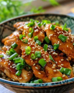 Delicious plate of teriyaki chicken with vegetables and rice