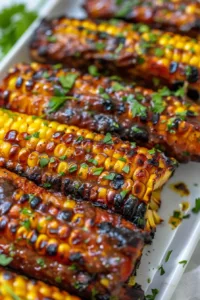 Delicious corn ribs seasoned with garlic and herbs, ready to be served.