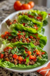 Easy Keto Italian Lettuce Wraps with fresh ingredients and low-carb filling
