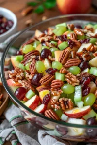 Delicious Apple Pecan Fruit Salad with fresh fruits and crunchy pecans