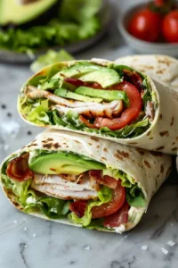 Easy Turkey BLT Wraps with Avocado perfect for a quick lunch