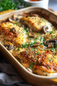 Delicious French Chicken Casserole with vegetables and herbs