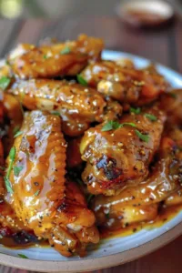 Delicious smothered chicken wings served with savory gravy