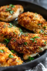 Delicious Chicken Romano dish served with herbs and cheese