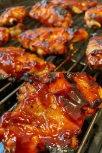 Delicious BBQ chicken marinated for grilling